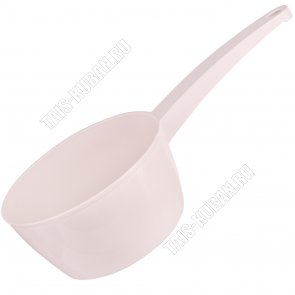 Ковш круглый 1,0л бежевый (d15 h8см Lруч.15см) (24) 