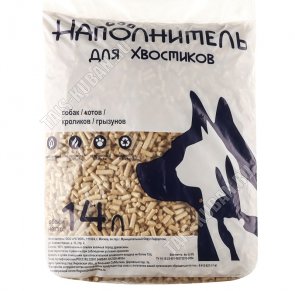 Наполнитель для лотка (древесн.гранулы) 4кг, впитыв.способн. 14л (1) 