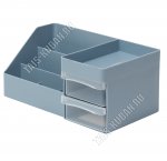 Органайзер д/хранен сер-син/прозрач. 4-ти секц с 2-мя выдвиж.ящ (8)