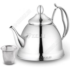 Чайник нерж (заварочн) 1,0л +ситечко (12) 