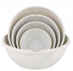 Миска Н-Р 5шт,пепел.жемчуг 0,5+1+2+3+5л  (10)