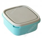 Контейнер бирюза/серый, квадр 1,35л (16х16 h8см) (57)