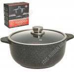 Кастрюля-казан 3л d22 h9,5см с крышкой (4)