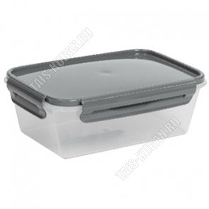 Контейнер серый 0,5л крыш 4 защ,прям. (30) 