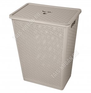 Корзина для белья 48л серый (42,5х30 h56см) (8)