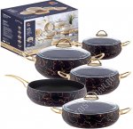 НАБОР Посуды 5предметов (кастрюли 2,5/4,5/6,5л/ жаровня 3,5л/ сковорода d28 h7,5см)