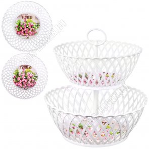 Фруктовница 2-х яр, круг (d20/25 h25см) 