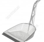 Совок мягкая кромка .23х16см,вертикальн.ручка L26см , прозрачно-серый (20)