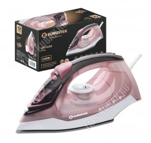 Утюг керамическая подошва 2400Вт пар 45г/м,для воды 250мл ,пудрово-розовый (10) 