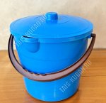 Ведро хоз-ное с кр 10л (d28 h24см) синее (10)