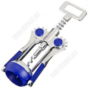 Штопор L18х5см металл+резин.наклад, блистер (6)