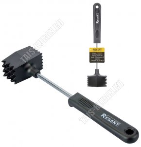 Молоток д/мяса 190гр,6х6 L25см,пласт+нерж сталь,черн (12) 