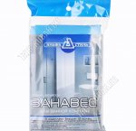 Штора полиэстер (180х180см) цв.голубой +кольца (40)