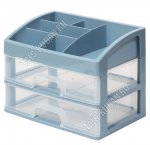 Органайзер д/хранен сер-син/прозрач. 6-ти секц с 2-мя выдвиж.ящ (4)
