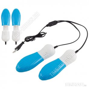 .Сушилка д/обуви электрич. 12Вт раздвижн. (17-22х5см) быстр.нагрев 65-75С,керам.нагрев.элем,свет.инд,блистер (24) 