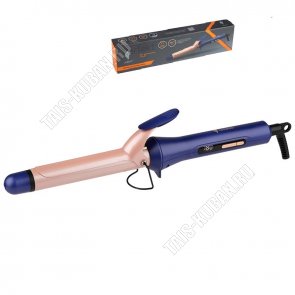 Эл.щипцы для завивки локонов 50Вт d25мм, синий/бежевый (12) 