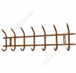 Вешалка 7 двойных крючков L67х21,5см, медный (20)