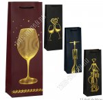 Пакет бумажный д/бутылки (h36х13см) 