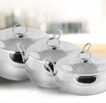 MIRROW Набор кастрюль 3шт (5,3/6,0/7,2л d24/26/28см) с металлическими крышками