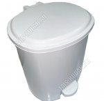 Ведро д/мусора с педал 12л овал, белый (8) 