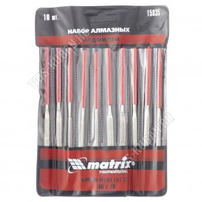 Н-р надфилей алмазных 10шт 140х70х3мм 
