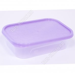 Контейнер сиреневый/прозр, прямоуг 0,3л (36) 