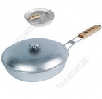 Сковорода глубокая d28см с крышкой и откидной ручкой (10)
