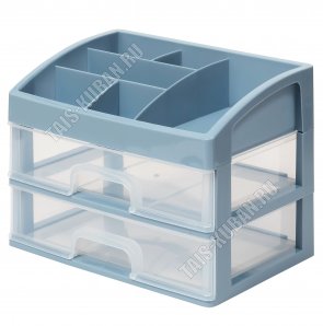 Органайзер д/мелочей 2 ящика, +6 секций (26х18 h20см) (4) 