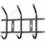 Вешалка 3 двойных усиленных крючка L27х21,5см, чёрный (20)