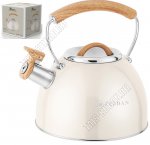 Чайник нержавеющая сталь 2,5л со свистком,айвори (6) 