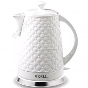 Чайник керамический 1,8л 2200Вт диск, поворот на 360`,фактурный корпус,белый (12) 