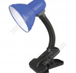 Светильник на прищеп. h27см,металл,п/у Ultraflash, UF-320, цвет синий(1/42)