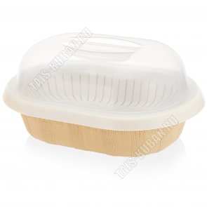 Хлебница-сухарн,настол,с крыш, беж (32х23 h14см)