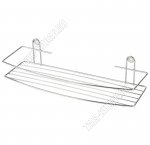 Полка 1-х ярусная настенная h7,5см (35х13см) борт,хром, крепление шурупы (6)