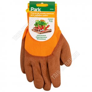 Перчатки д/сад.работ 9 разм (L) полиэстер+латекс 