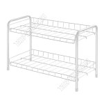 Полка д/обуви 2-х ярусная (66х28 h44см) белый матовый (9)