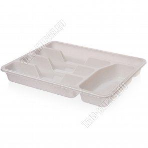 Лоток-вклад д/ст.приб.5отд. белый (33х26 h4см) (36)