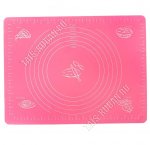 Коврик для раскатки теста, заморозки/выпечки (40х30см) розовый