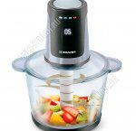 Измельчитель 800Вт 4ск,стекл.чаша 3л,6 нерж.лезвия,чёрный/серебро (8)