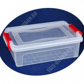 Контейнер прозр, крышка 2защ.  3,6л (31х20 h9см) (18) 
