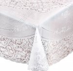 Скатерть ажурная, овал.(150х230см) белый 