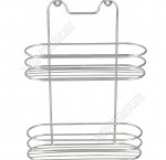 Полка настен 2-х ярус,овал (26х10 h35см) хром,крепл.п/шуруп (4)