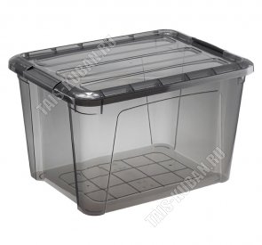 Контейнер прозр.черн 15,5л (37,5х28,5 h23см) (5) 