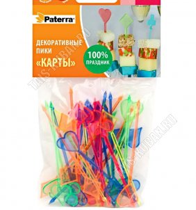 Пики для канапе (пластик) 35шт h9см 