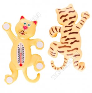 Термометр уличный для окон, на липучке 4шт (L16х9см) 