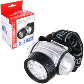 Фонарь налобн 19LED 1Вт,дневн.6500К,4режима (5) 
