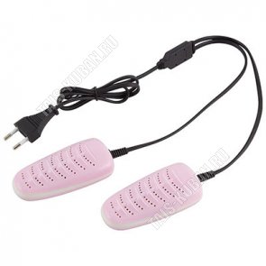 .Сушилка д/обуви электрическая детская 12Вт (10,5х5см) быстрый нагрев 65-75С,керамический нагрев.элемент,световой индикатор,блистер (24) 