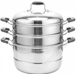 Мантоварка 3-х ярус.11,0л нерж.сталь,мет.крыш. со стекл.окош,инд.дно,бакел.эргоном.ручк,зеркал.полир,п/у (4)