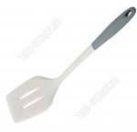 Silicone Лопатка кулинарная с прорезями (силикон)  L28х7см,цельная (12)
