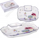 Блюдо Лаванда для шашлыка 27х20см, с соусницей 60мл